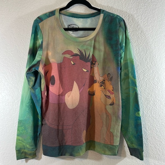 DISNEY Lion King Girls Juniors Pull Over Light Sweatshirt - Simba Timon & Pumba - Picture 2 of 9
